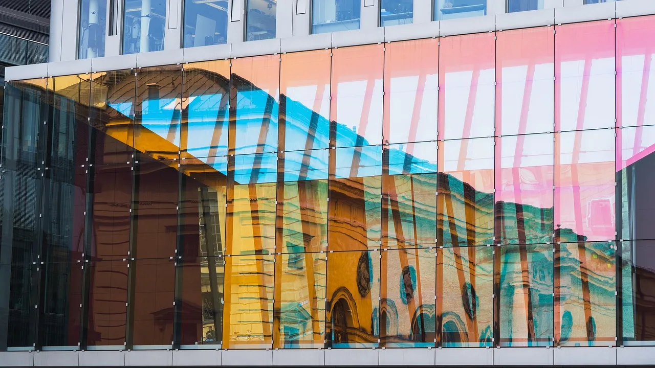 glasfassade, bygning, arkitektur, moderne, office blok, glas, afspejling, moderne arkitektur, vindue, by